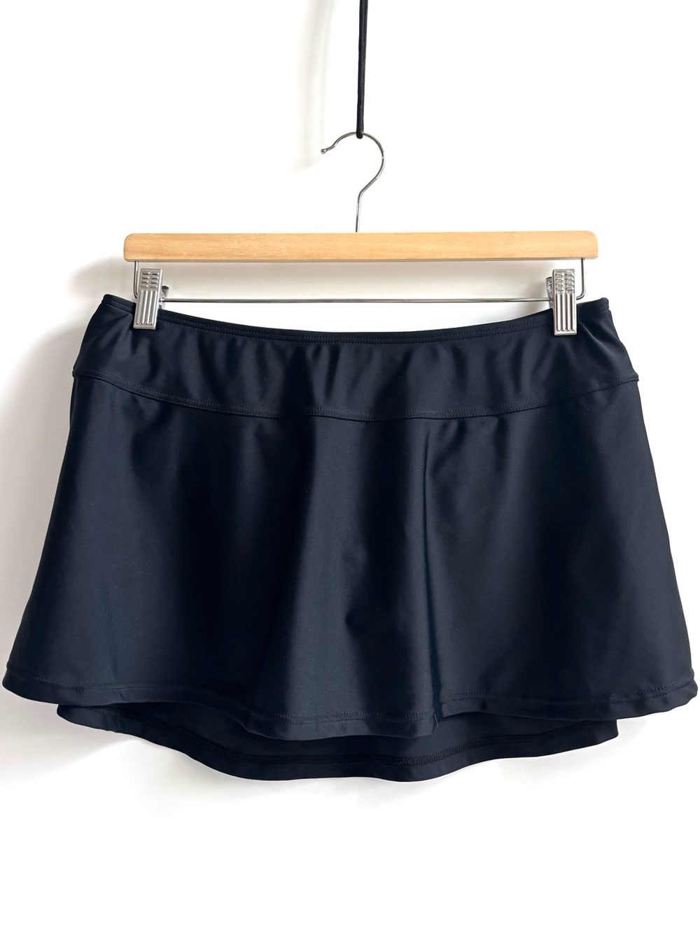 Prana Sakti Swim Skirt With Built-In Bottom Black Large